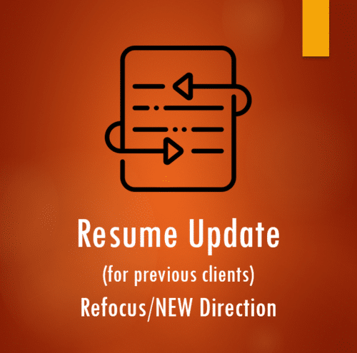 Resume Update Refocus New Direction for previous clients 500x495