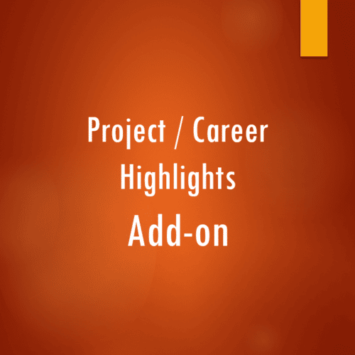 Project Career Highlights Add on 500x499