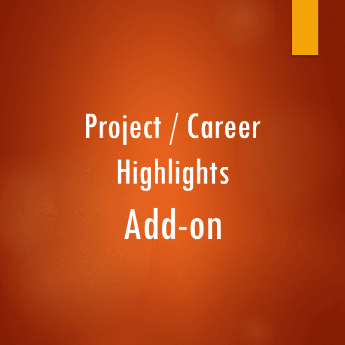 Project Career Highlights Add on 700x699