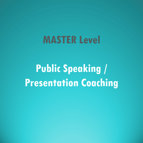 Public Speaking Presentation Coaching MASTER Level 500x501