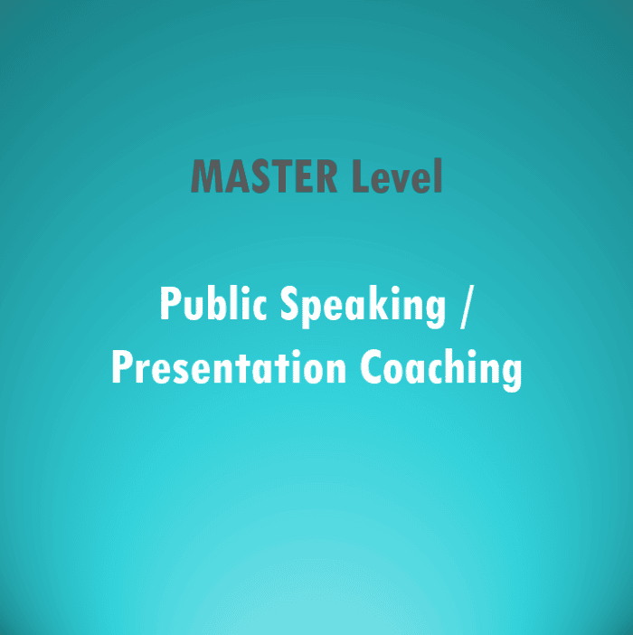 Public Speaking Presentation Coaching MASTER Level 700x702