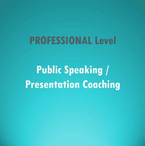 Public Speaking Presentation Coaching PROFESSIONAL Level 500x502