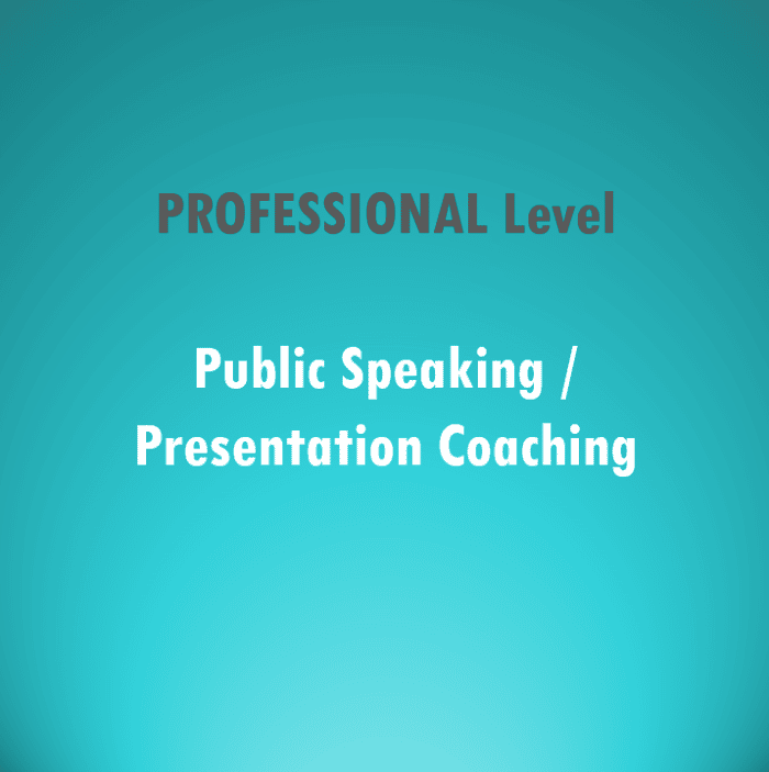 Public Speaking Presentation Coaching PROFESSIONAL Level 700x703